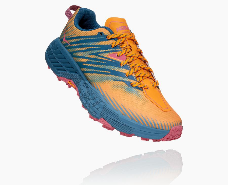 Tenis Trail Hoka One One Feminino Azuis - Speedgoat 4 - 930-CIHZTG